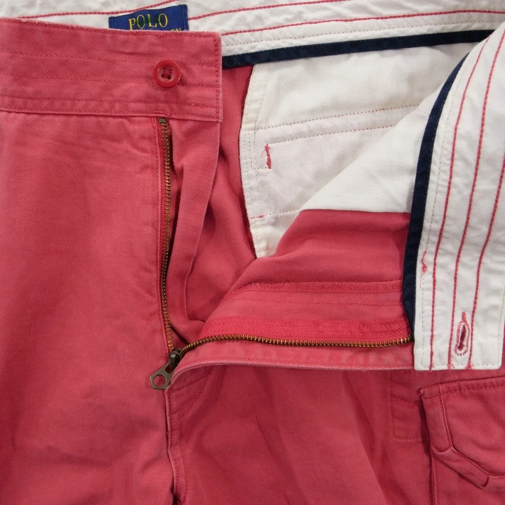 Polo Ralph Lauren Shorts Mens 36 Pink Cargo Pockets Classic Pony Logo 10